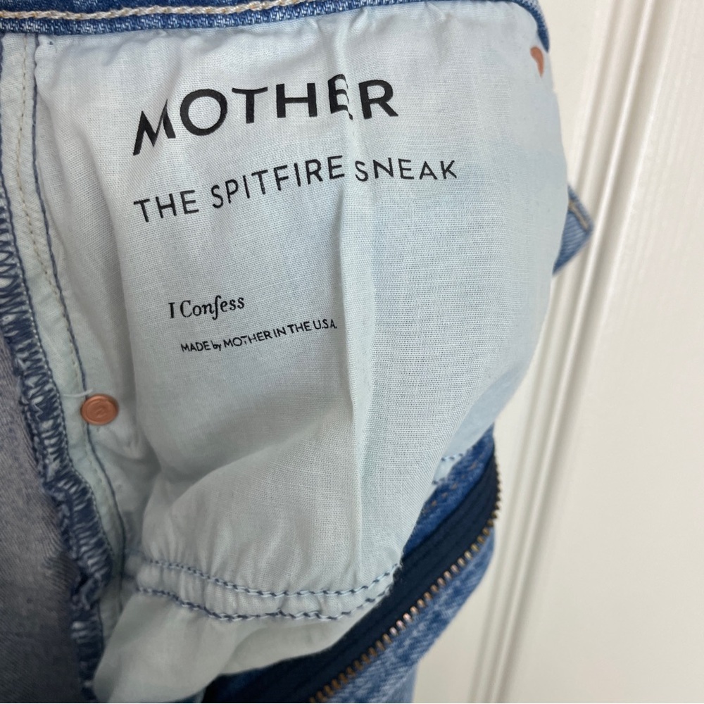 MOTHER Light Blue Wide Leg Flare Jeans - Picture 11 of 13